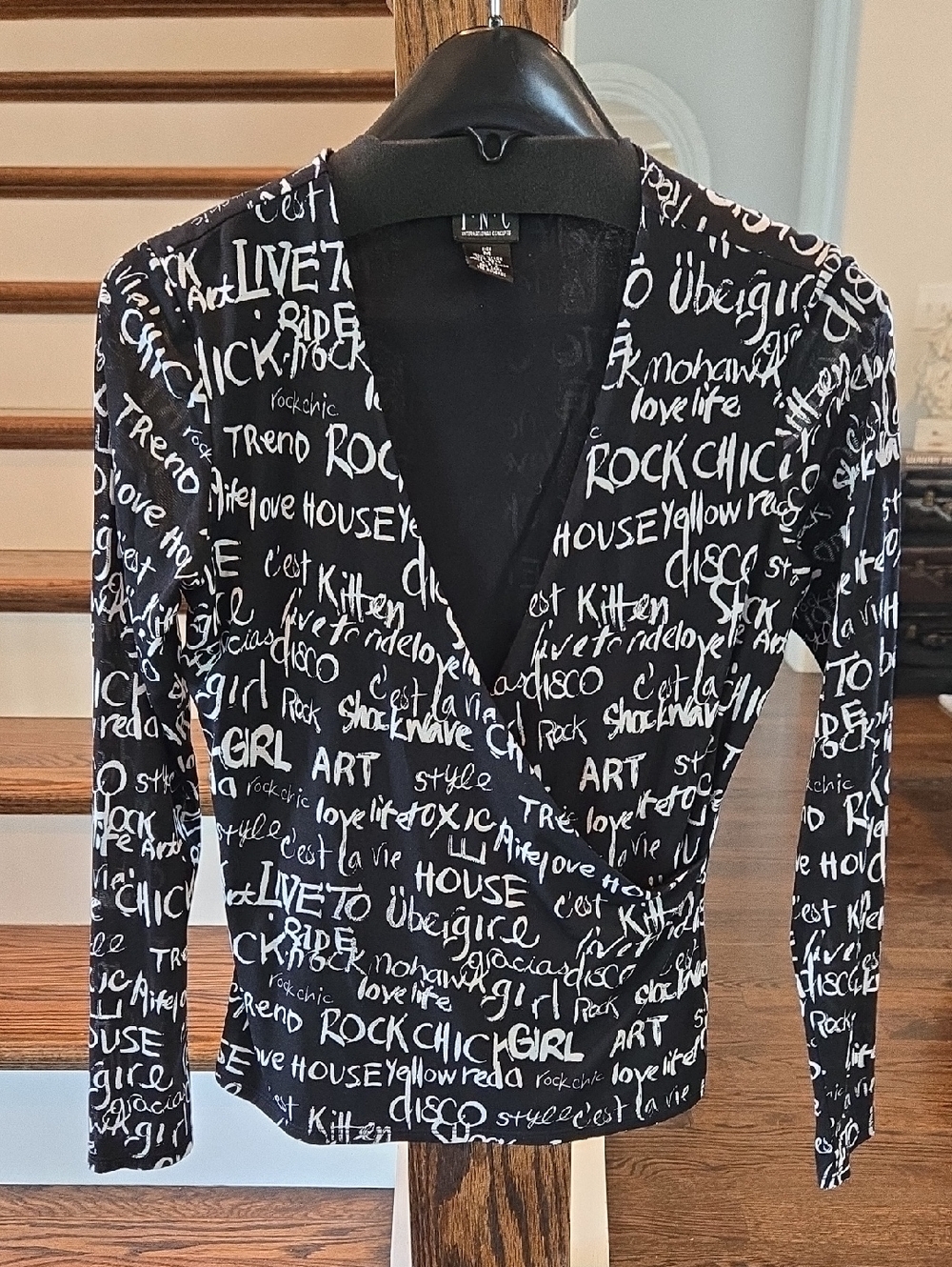 Graffiti INC Faux Wrap Top